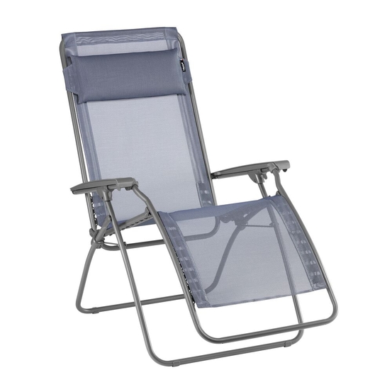 Fauteuil de jardin multi-positions R Clip II, bleu océan