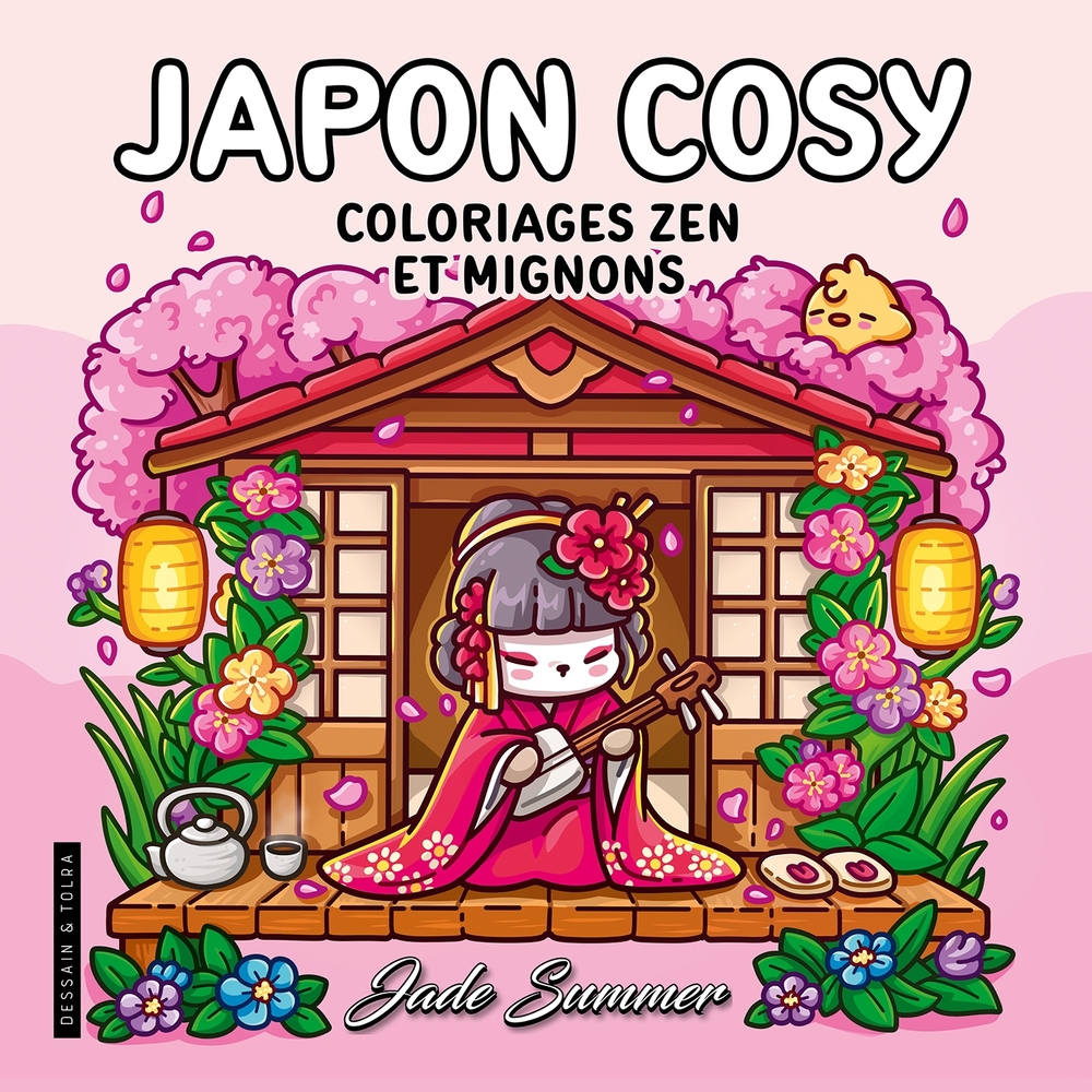 Livre de coloriage mignon 'Japon Cosy' - 40 illustrations