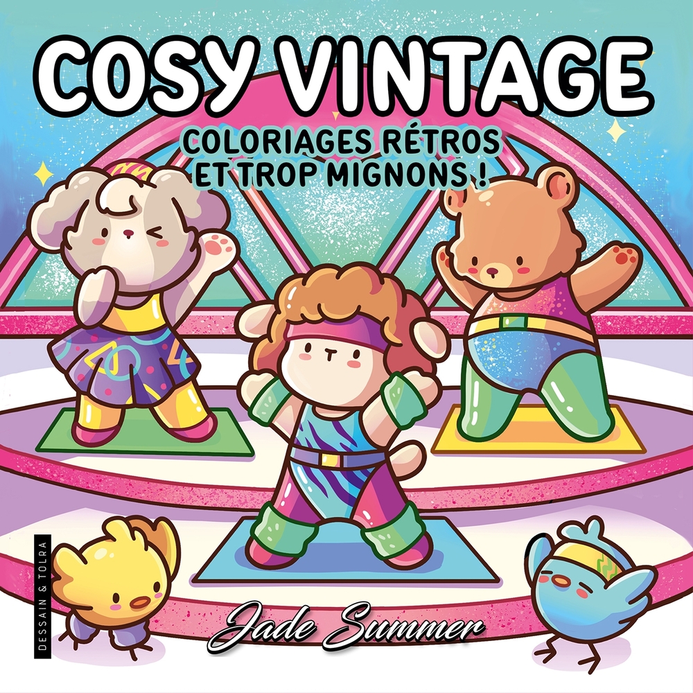 Livre de coloriage mignon 'Cosy Vintage' - 40 illustrations