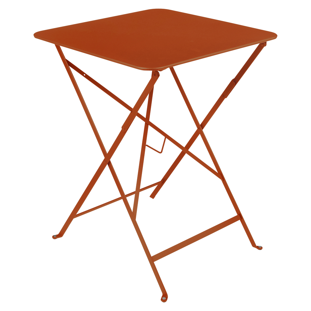 Table Bistro pliable, coloris orange confite - L.57xl.57cm