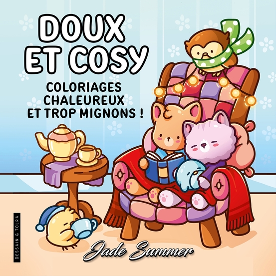 Livre de coloriage mignon 'Doux et cosy' - 40 illustrations