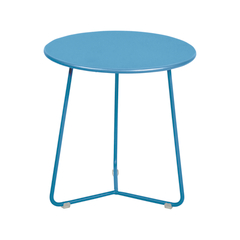Table d'appoint Cocotte, coloris bleu maya - D.34,5cm