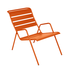 Fauteuil bas Monceau, coloris orange confite - L.89cm