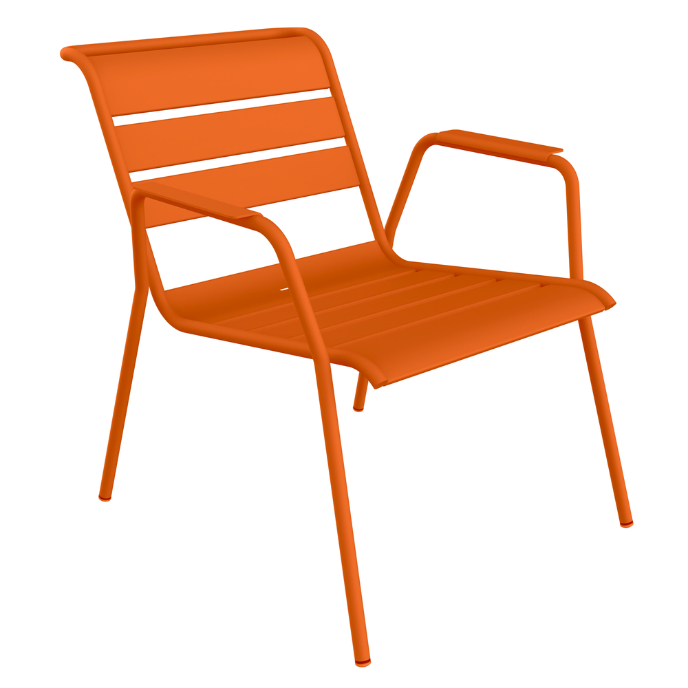 Fauteuil lounge Monceau, coloris orange confite - L.76cm