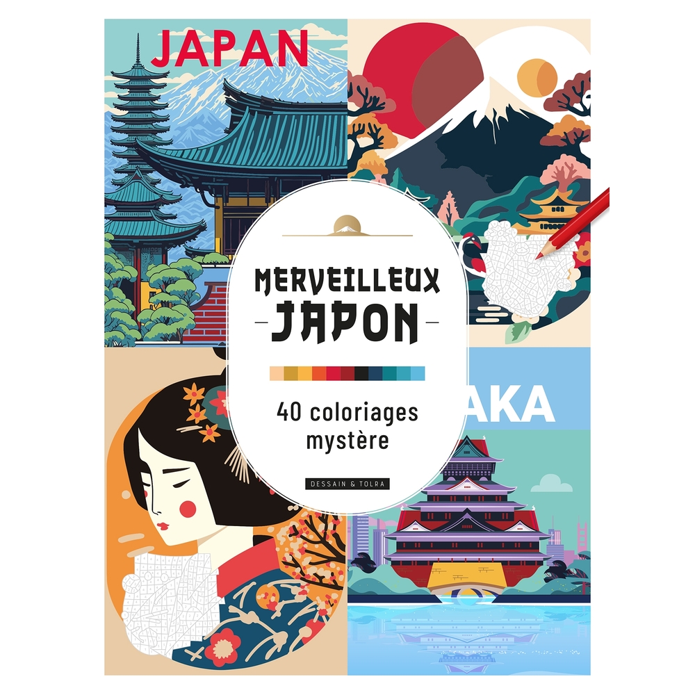 40 coloriages mystères 'Merveilleux Japon'