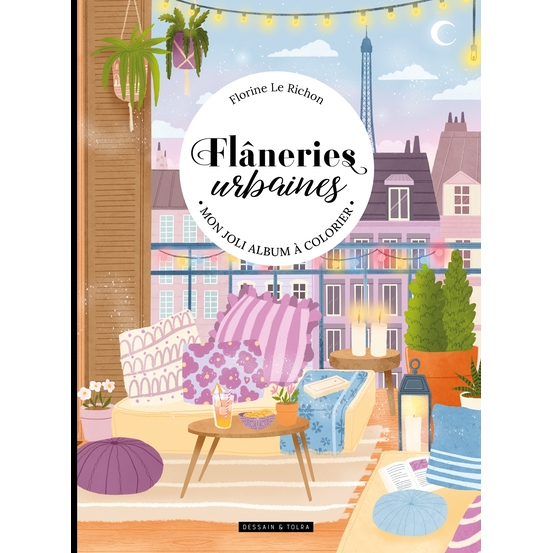 Livre 'Flâneries urbaines', 30 planches à colorier