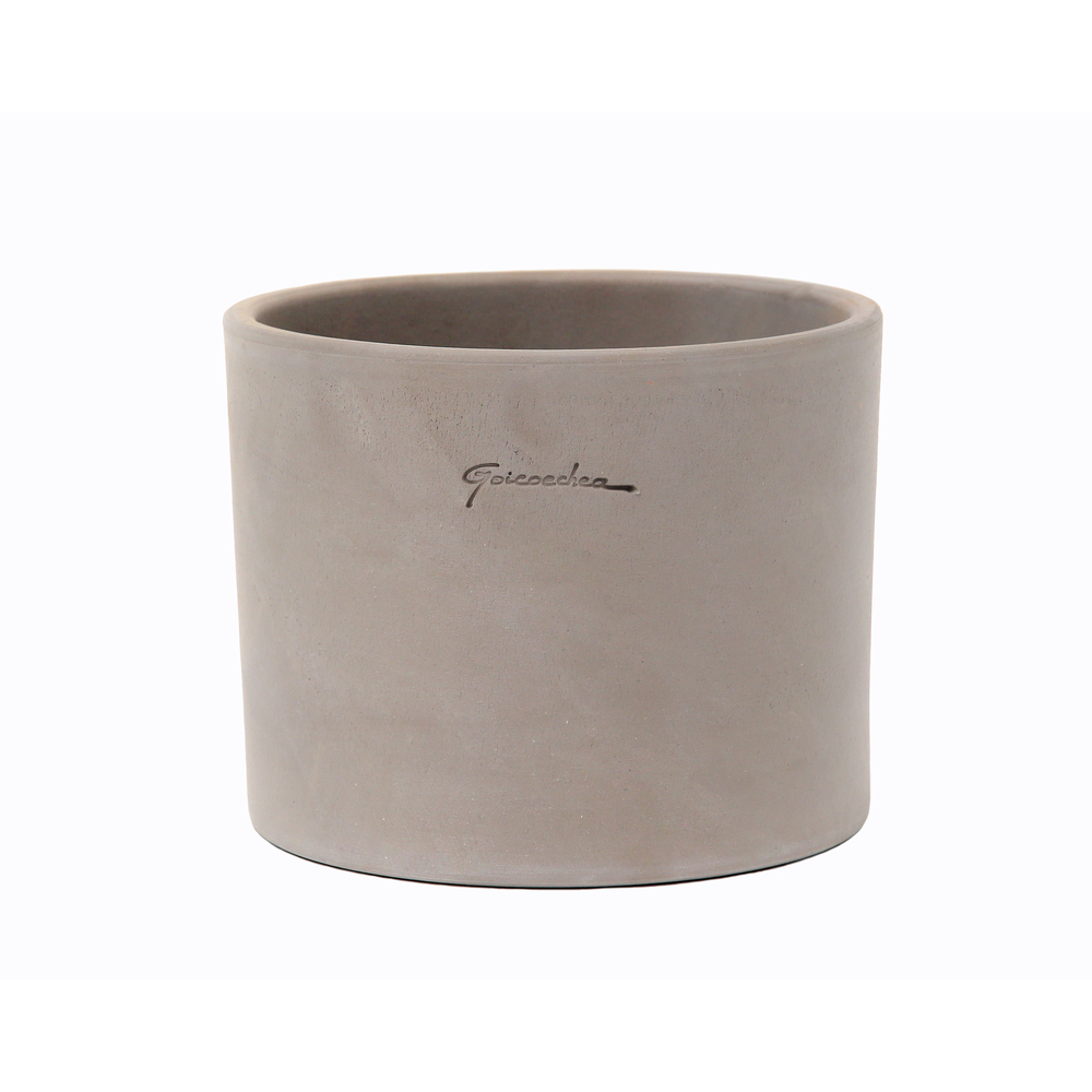 Pot cylindre, coloris taupe - D.33xH.27cm