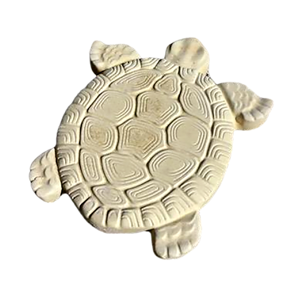 Pas japonais en forme de tortue, ton pierre - L.39xl.34cm