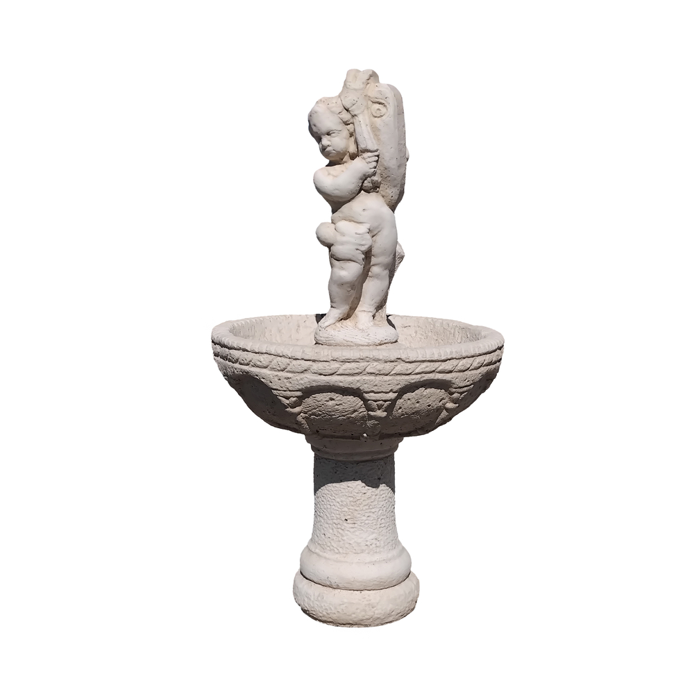 Fontaine sur coupe de jardin, motif 'Bambin' - L.60xH.110cm