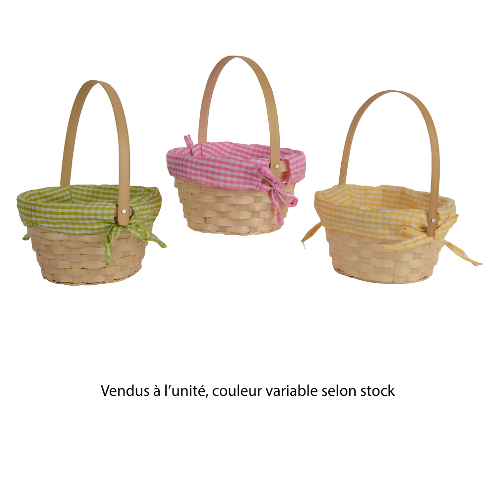 Panier en bambou, coloris variables - D.19cm