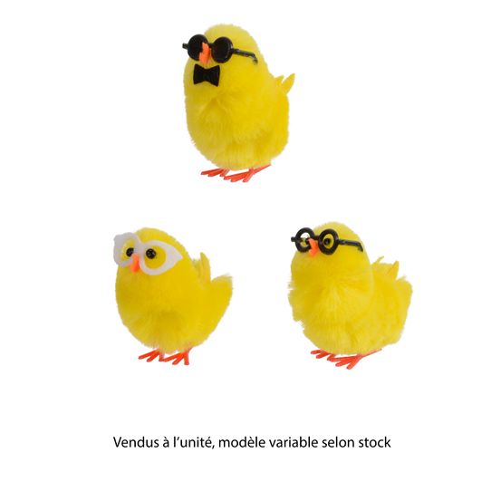 Décoration poussin jaune, modèles variables - H.4cm