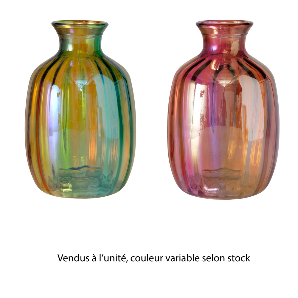 Vase 'Colly' en verre laqué, coloris variables - H.21cm