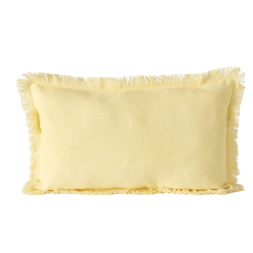 Coussin rectangulaire 'Lenea', coloris jaune clair - L.30xl.50cm
