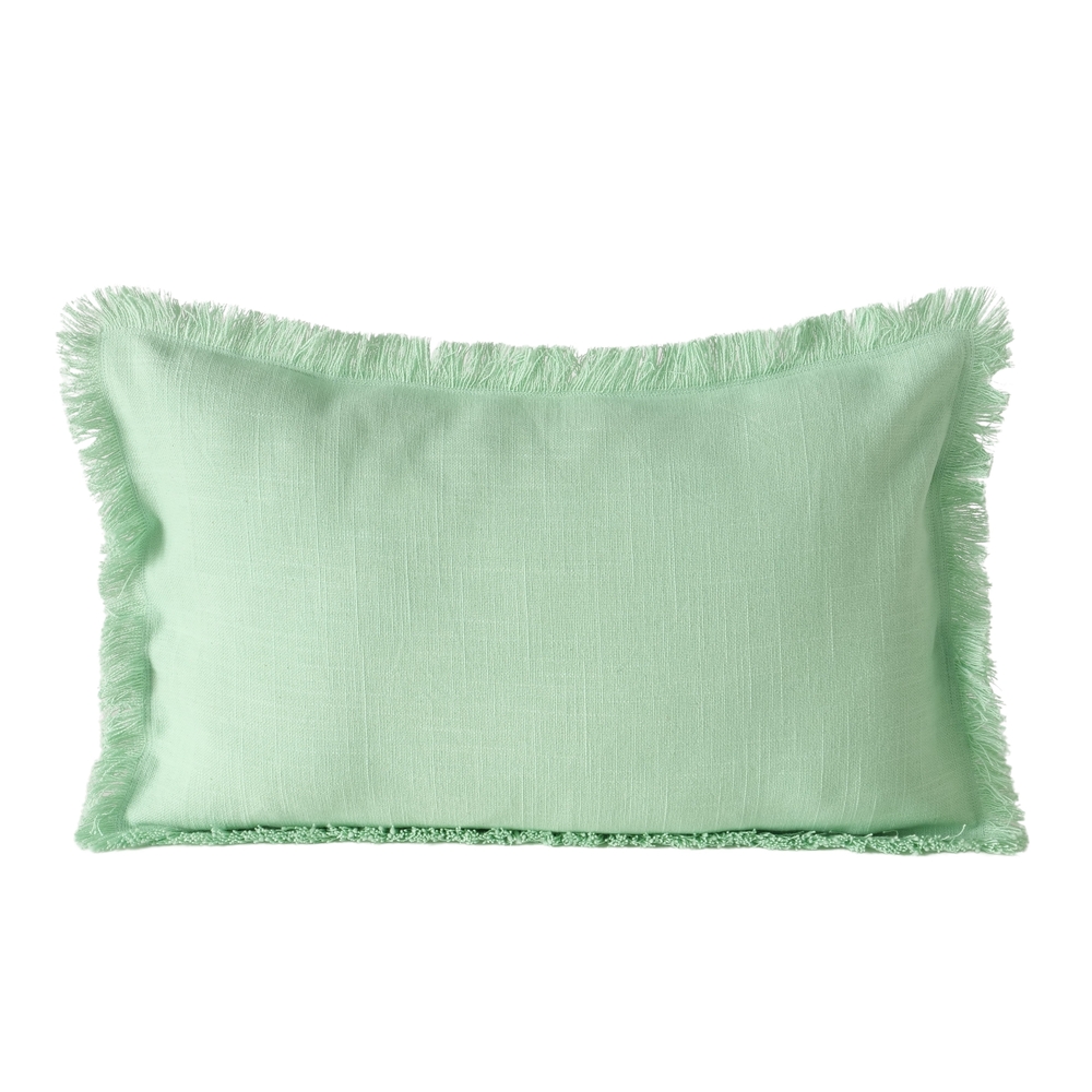Coussin rectangulaire 'Lenea', coloris vert clair - L.30xl.50cm