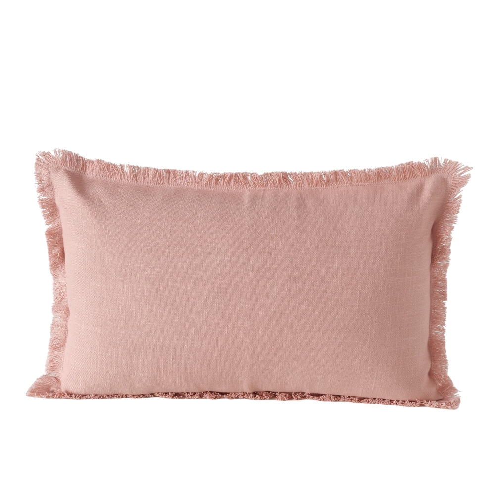 Coussin rectangulaire 'Lenea', coloris rose foncé - L.30xl.50cm
