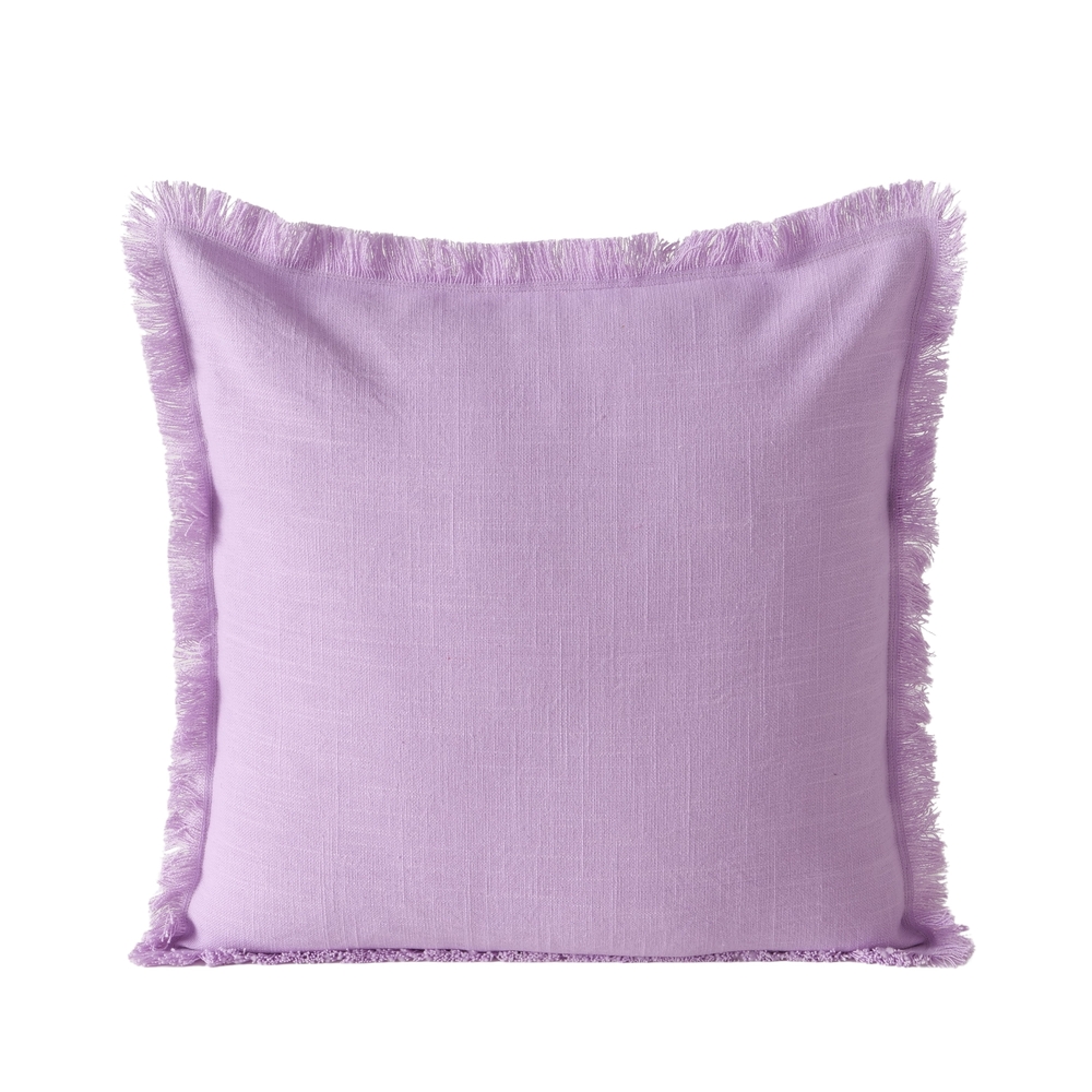Coussin 'Lenea' en coton, coloris violet clair - L.45xl.45cm