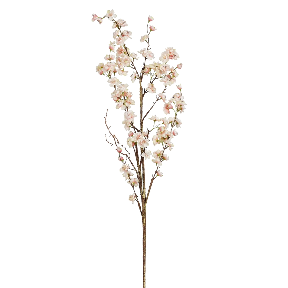 Fleur artificielle - Floraison de pêche branche rose - L.125cm