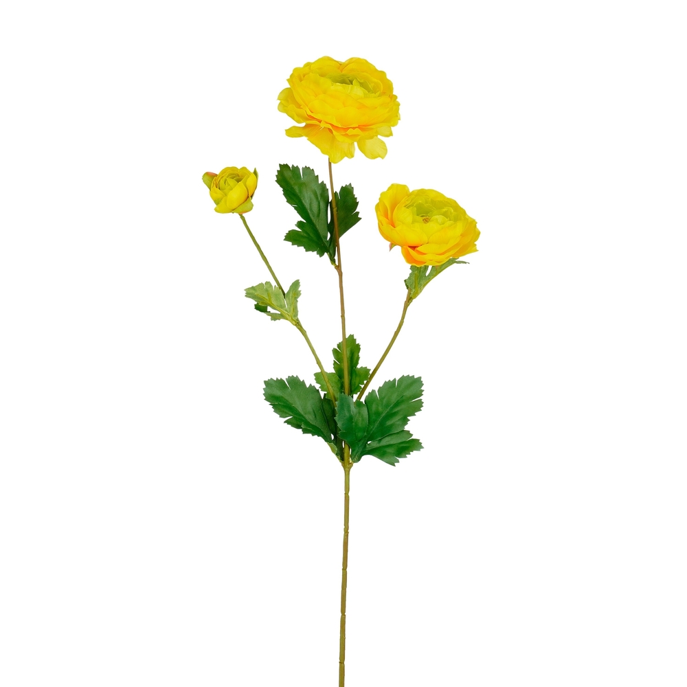 Fleur artificielle - Renoncule jaune L.66cm