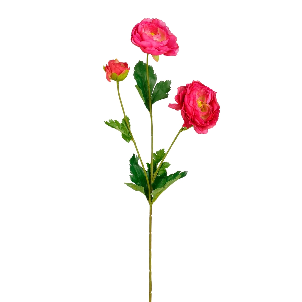 Fleur artificielle - Renoncule fuchsia L.66cm