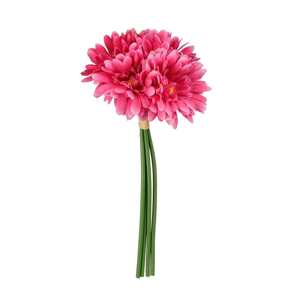 Bouquet de fleurs artificielles, Marguerite Real Touch fuchsia L.28cm