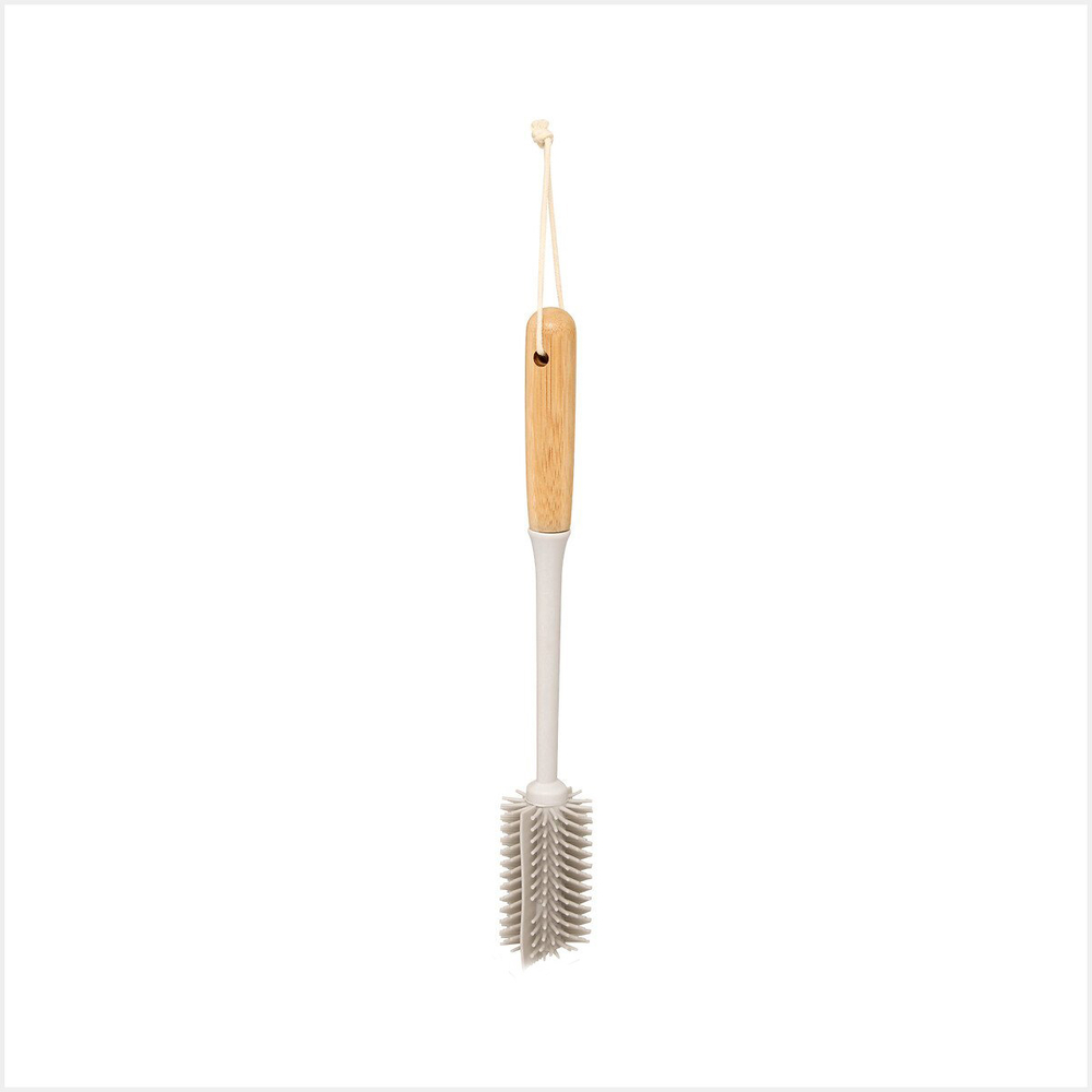 Goupillon à bouteille avec manche en bambou - H.32cm