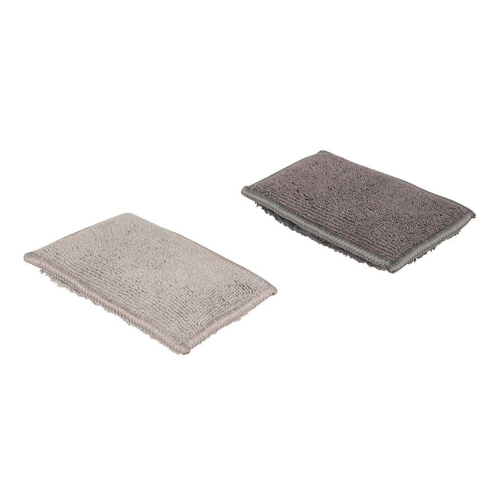 Lot de 2 éponges double face, en microfibre