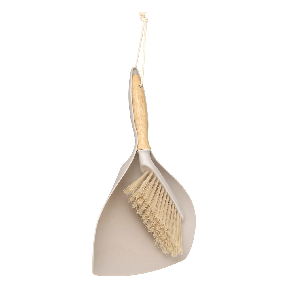 Pelle et balayette 'Wood & Clean' avec manche en bambou - H.29 cm