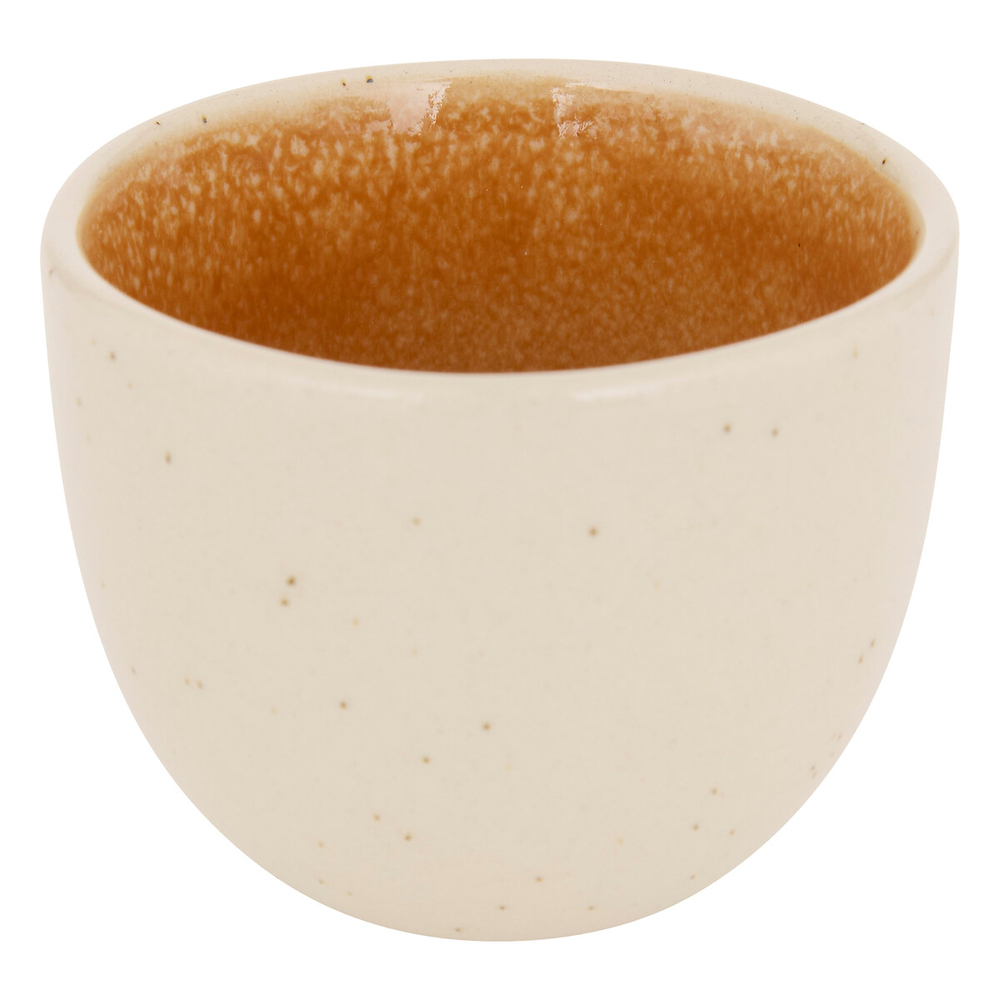Tasse à café espresso 'Wonja' en faïence, coloris ocre - 10cl