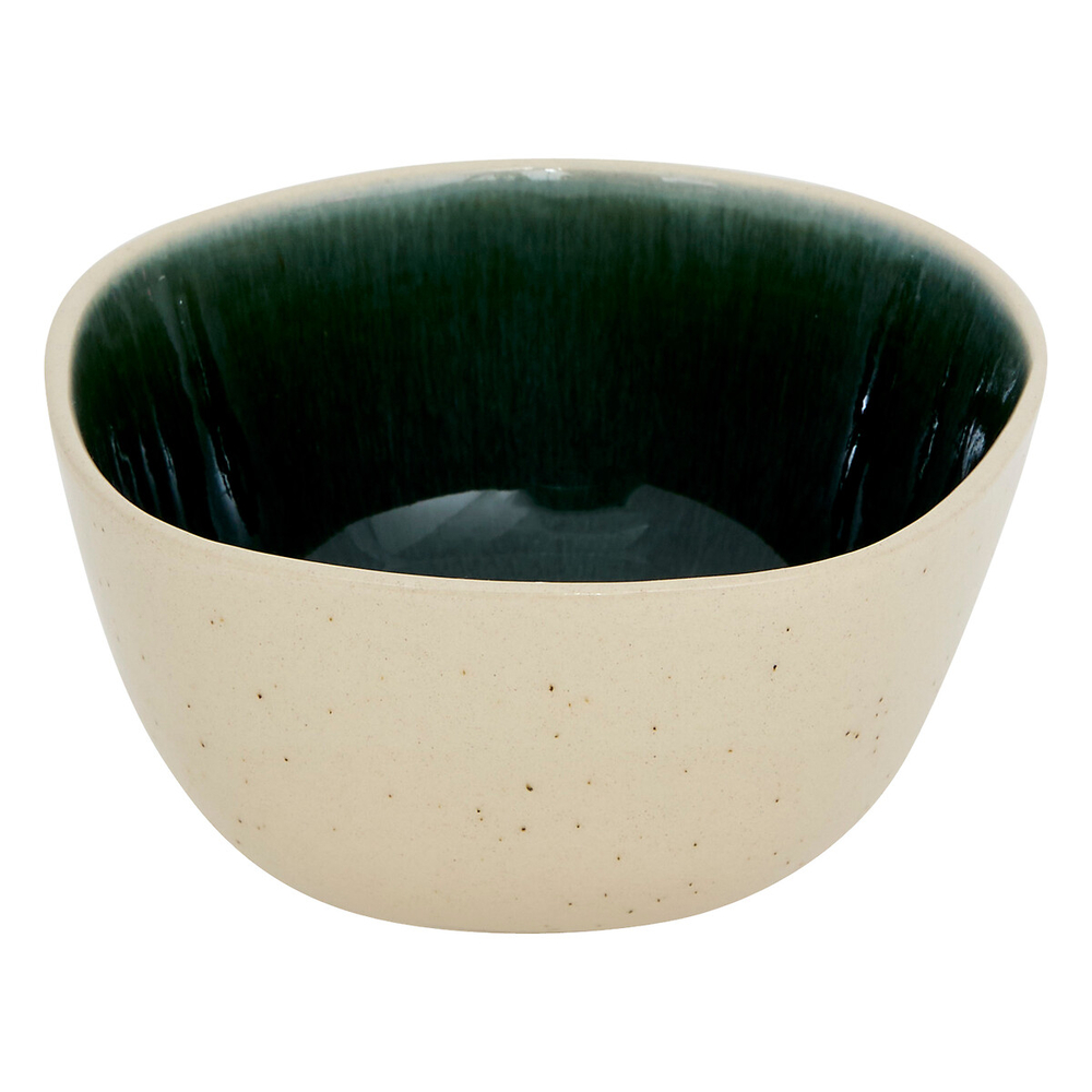 Bol 'Wonja' en faïence, coloris vert - D.11cm
