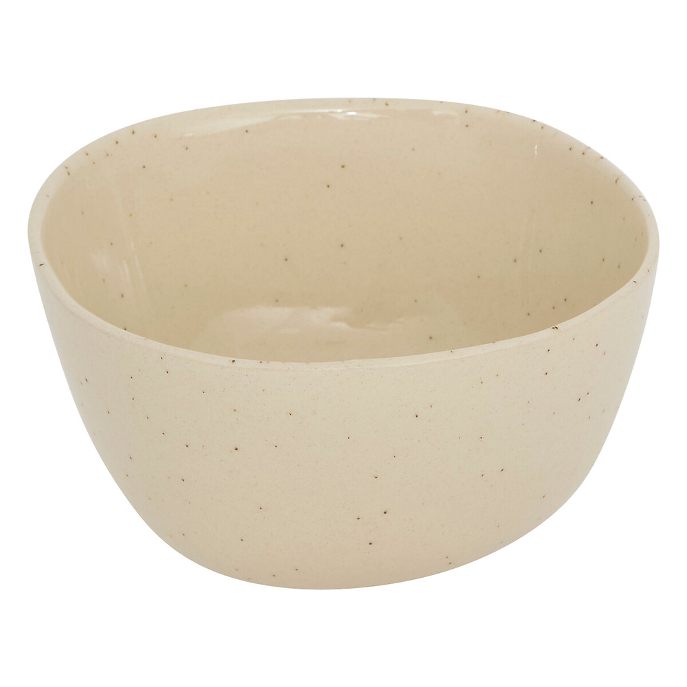 Bol 'Wonja' en faïence, coloris crème - D.11cm