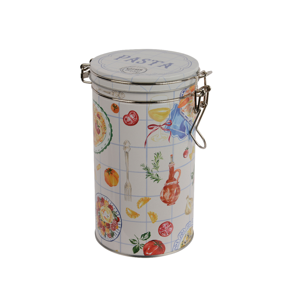 Boite de rangement en métal - coloris mixte - D9,5.H17cm