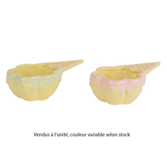 Bol cornet de glace, coloris variables - L.20xH.6cm