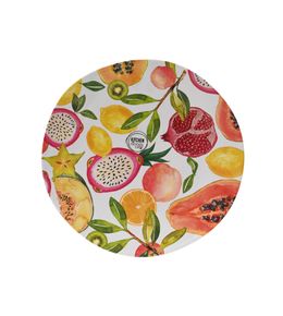 Assiette à dessert en mélamine, coloris mixte - D.21cm