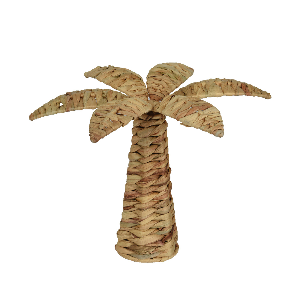 Palmier en jacinthe d'eau, coloris brun - H.23cm