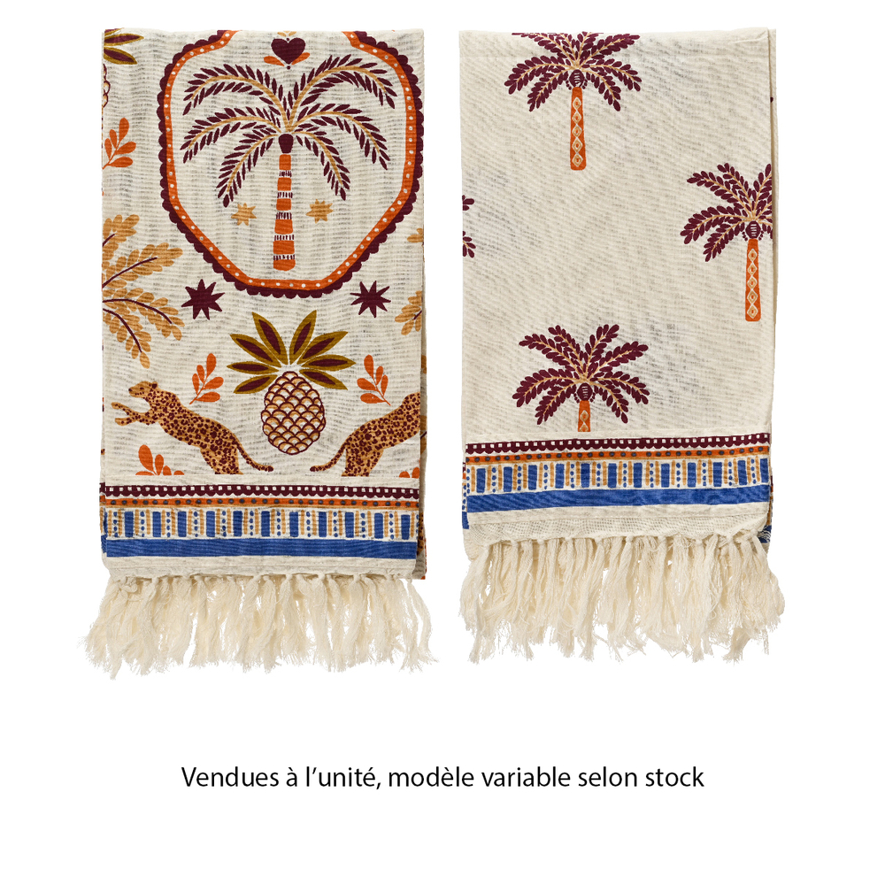 Fouta coton - coloris mixte - 100x180cm