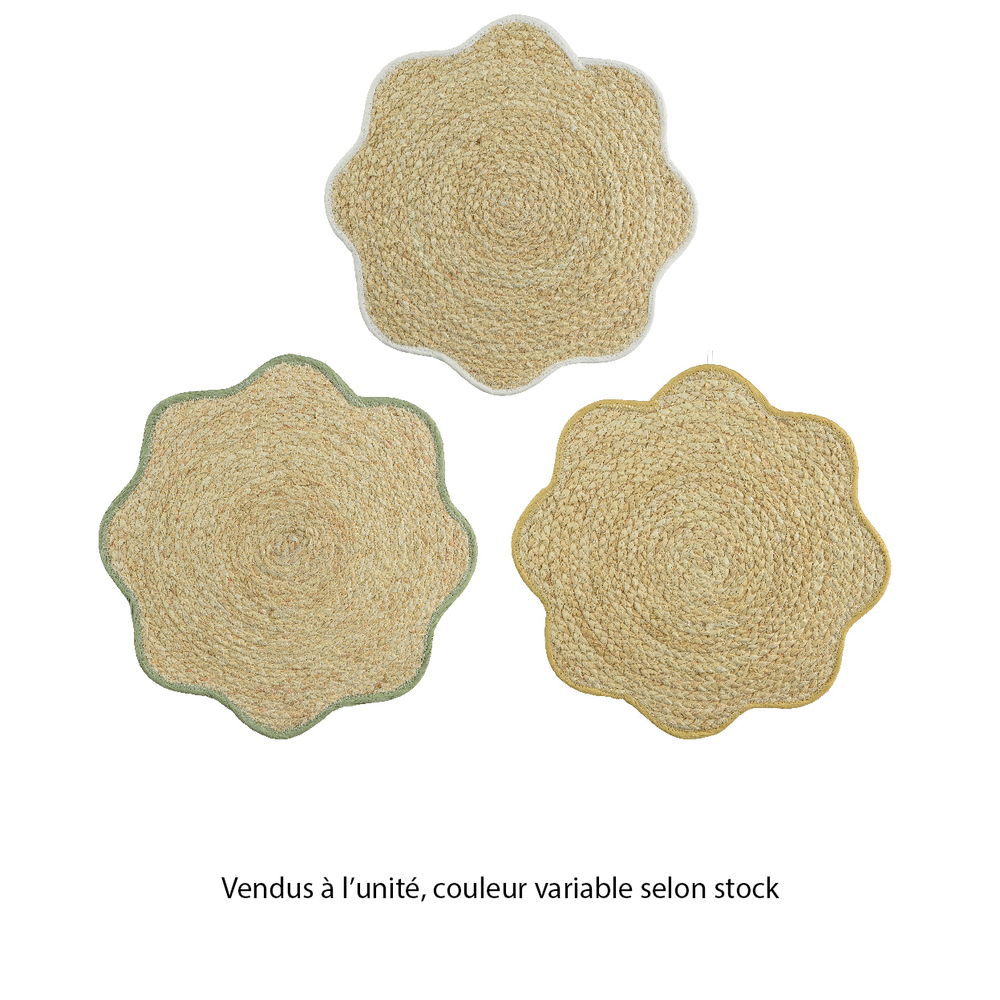 Set de table feuille de mais - coloris naturel - D38cm