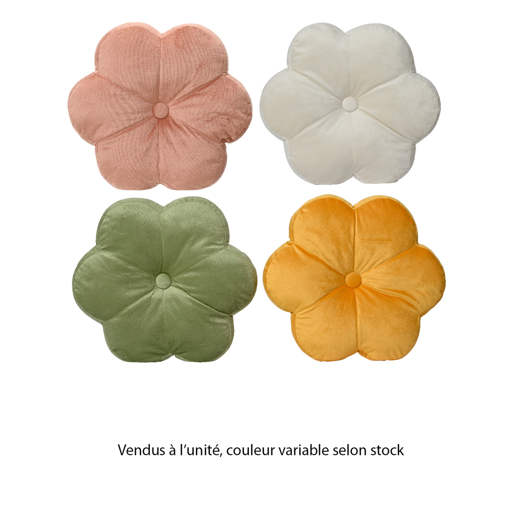 Coussin fleur - coloris variable -