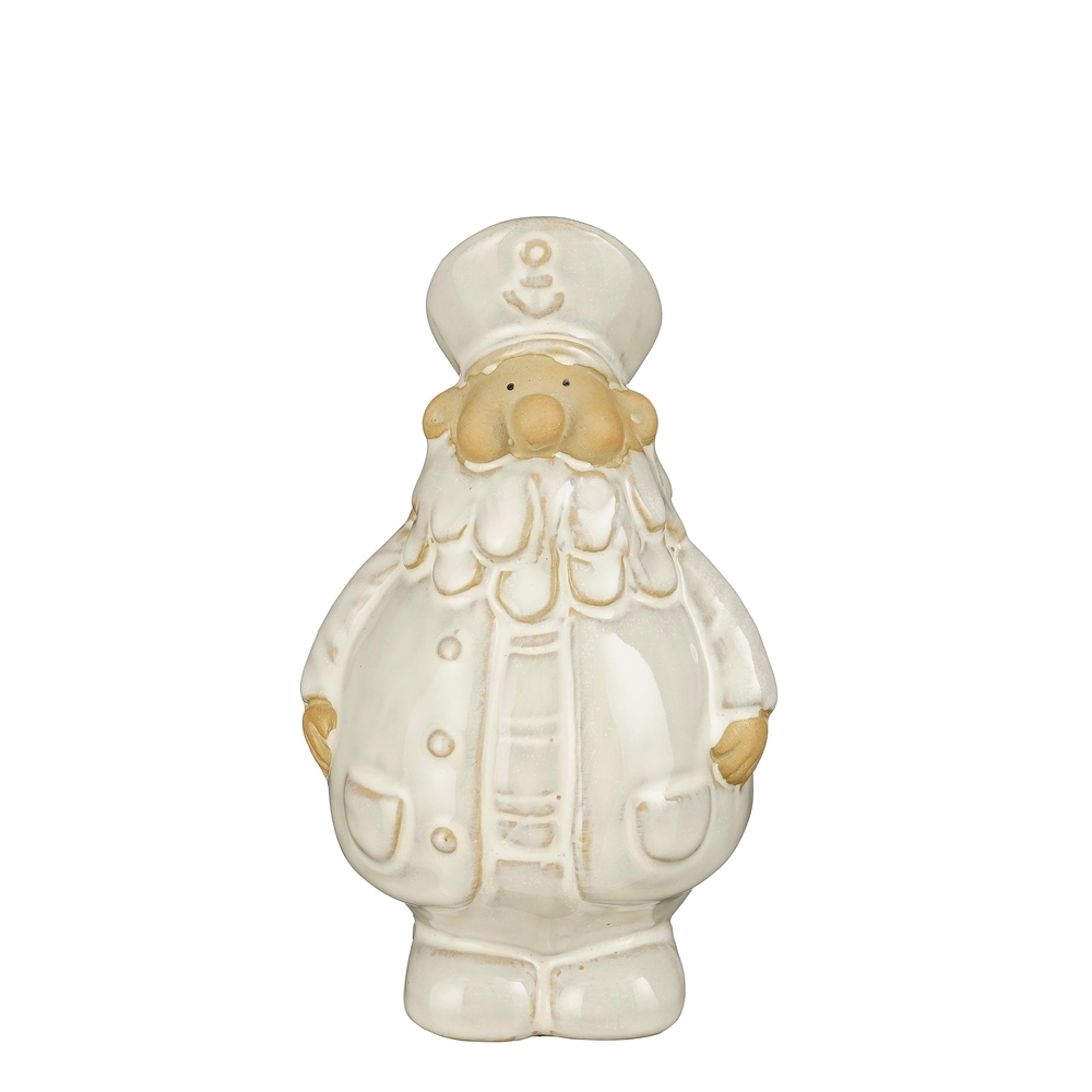 Décoration capitaine, coloris blanc - L.8cm