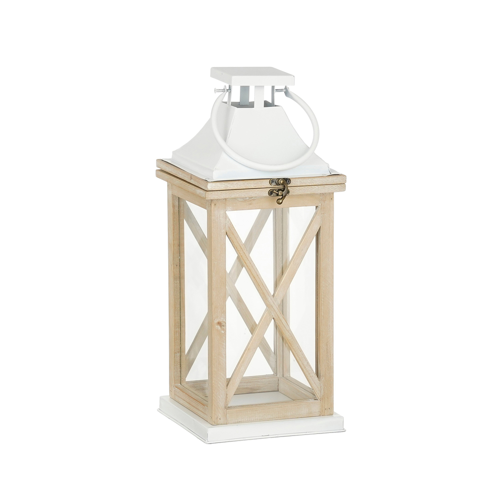 Lanterne, coloris marron clair - H.44cm