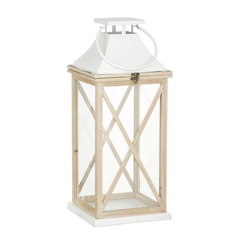 Lanterne, coloris marron clair - H.61cm