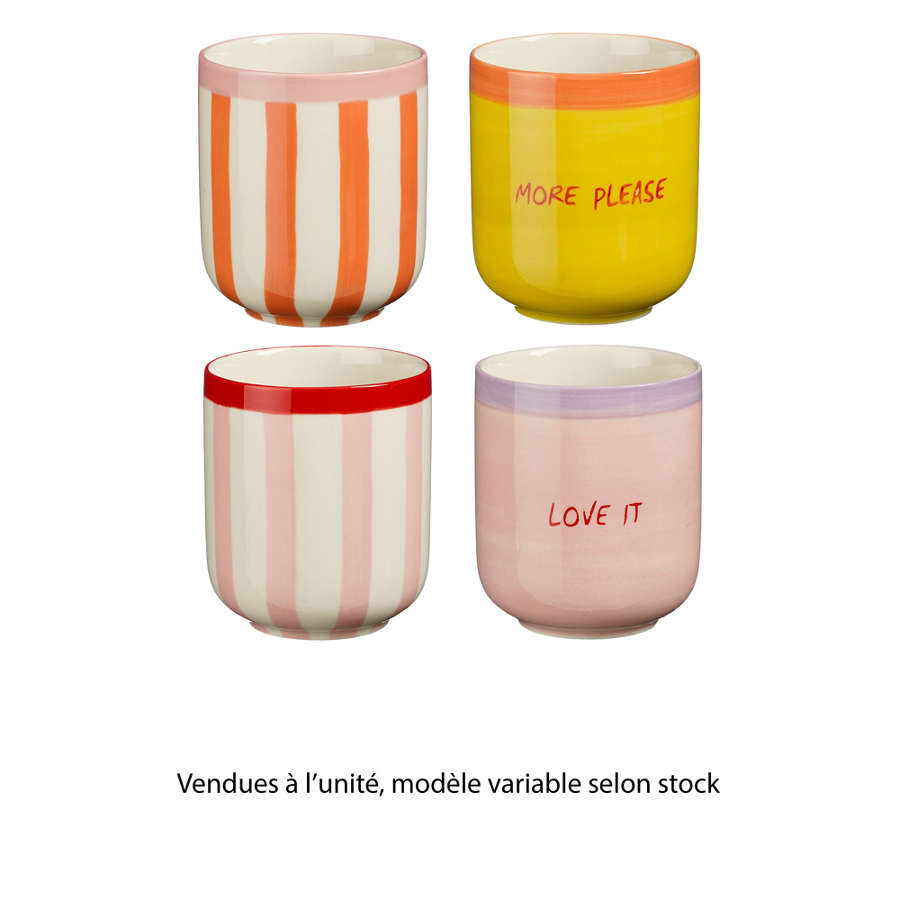 Tasse artisanale 'Mag', 4 assortiments - 290ml