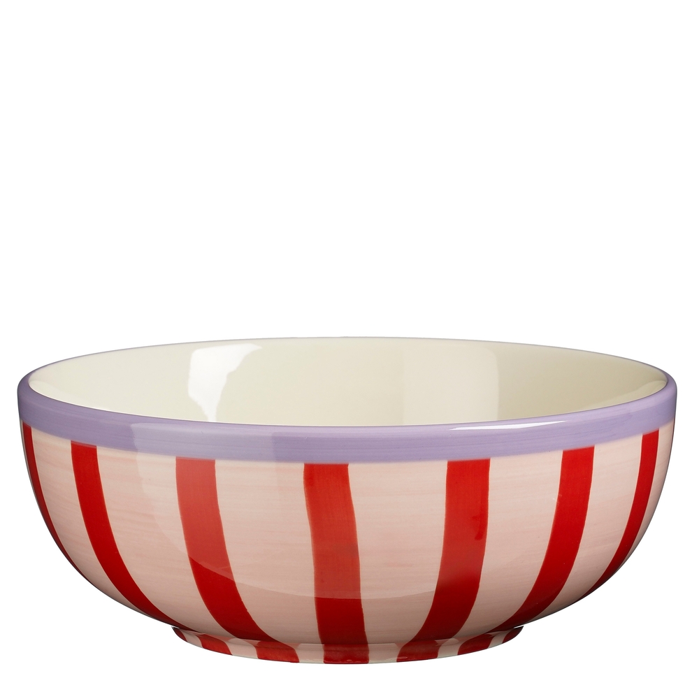 Coupe artisanale en céramique 'Mag', coloris violet - D.24cm