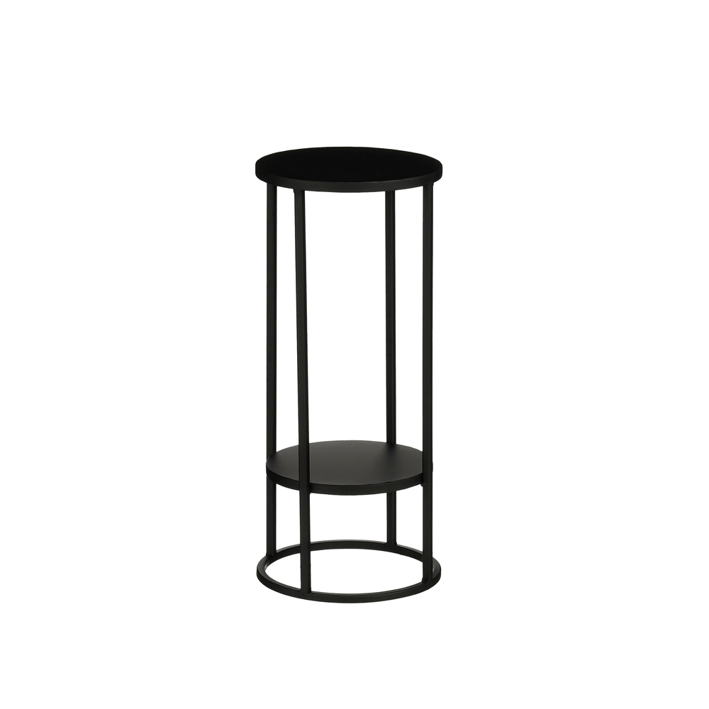 Table de service ronde 'Eline', coloris noir - H.50cm