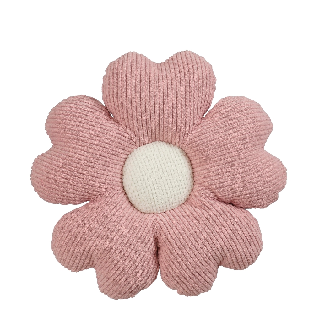 Coussin en forme de fleur, coloris rose - D.33cm