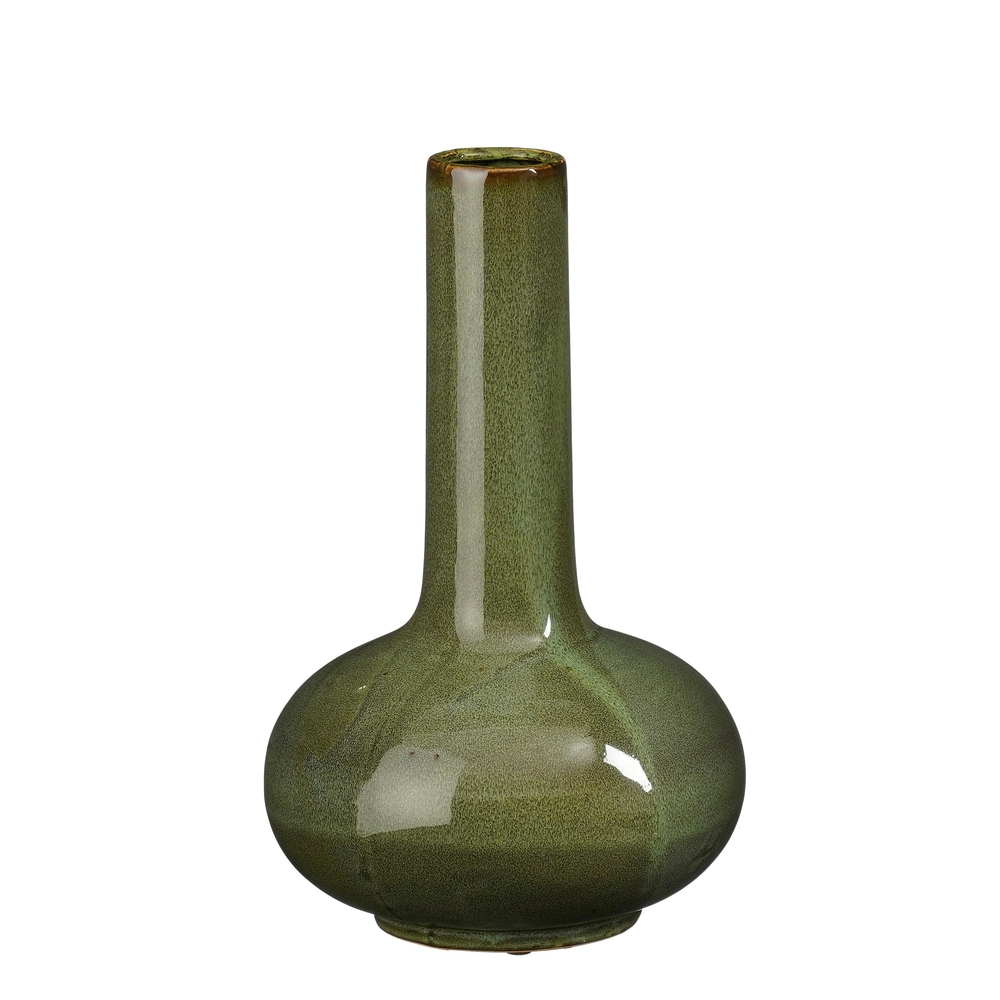 Vase décoratif 'Milly', coloris vert - H.39xD.24cm