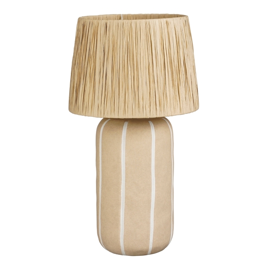 Lampe de table denton, coloris beige - H.61xD.33cm