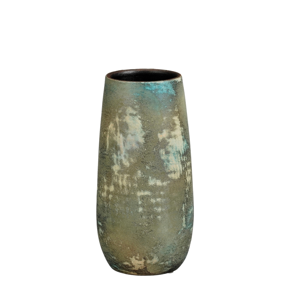 Vase décoratif 'Olaf', coloris vert - h35xd17,5cm