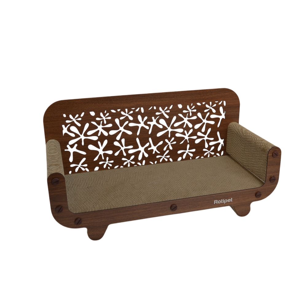 Grattoir en carton pour cha, Stella brun 59x30x25cm