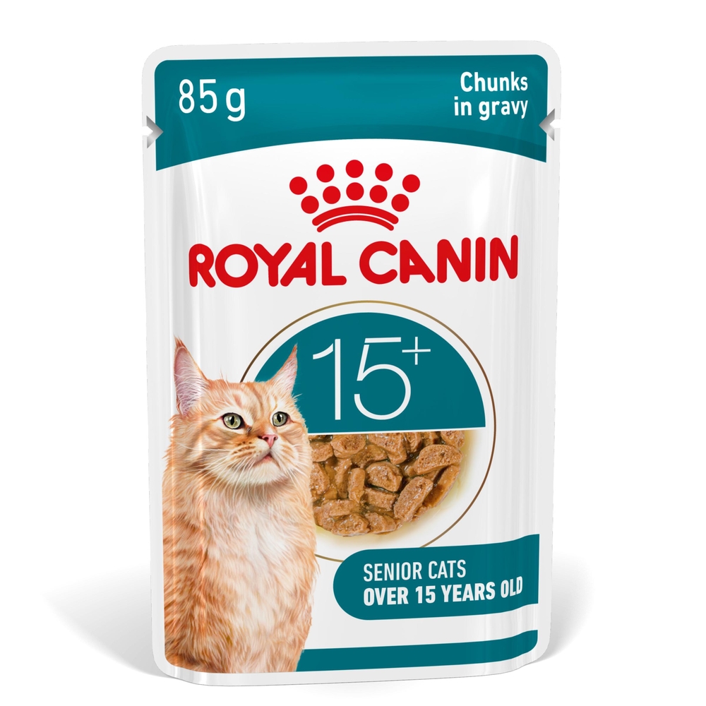 Aliment en sauce pour chat senior 'Ageing 15+' - 12x85g