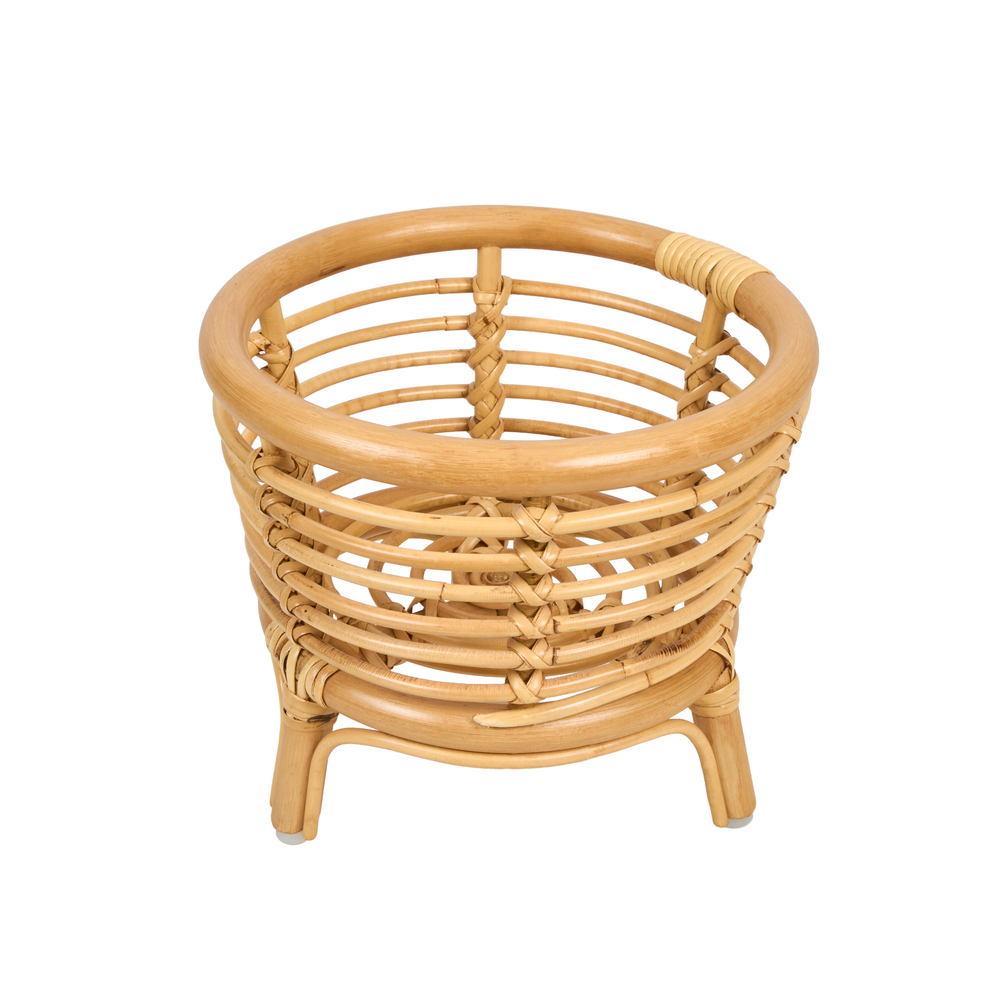 Jardinière S Osia en rotin naturel - D24xH20cm